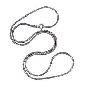 Estate Italy Sterling Silver 925 1.5mm Diamond Cut Twisted Chain Necklace 18”